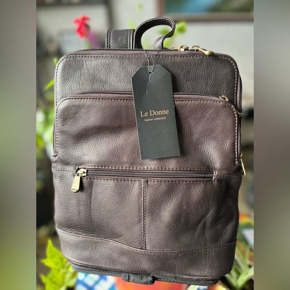 Le Donnie Leather River Backpack